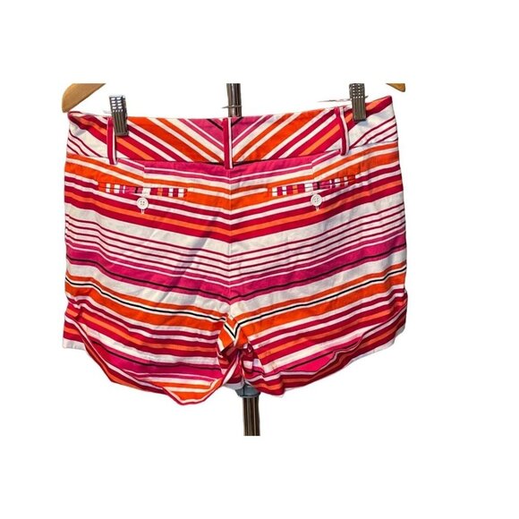 New York & Company Pink Striped Flat Front Shorts Sz 12 - Picture 2 of 7